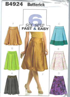    4924 MUSTER BUTTERICK CREATIONS HOHLFALTENTRAPEZ PUFFIG 34 BIS 48
