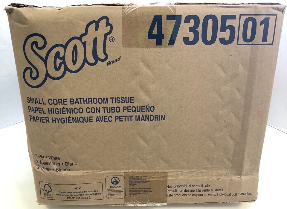 Rouleaux De Papier Toilette Scott Pro — 34 Rouleaux 2 Plis, Blanc, Pour Usage Intensif