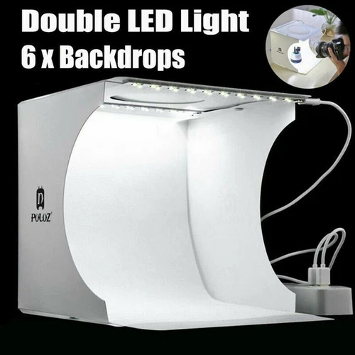 24" LED Photo Studio Light Box Portable Folding Photography Shooting Tent Kit - Bild 75 von 84