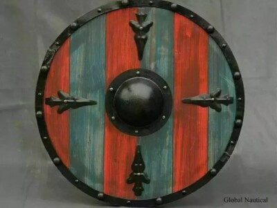 Medieval Wooden Shield 24'' Heavy Shield Handmade Battle Ready Viking Shield