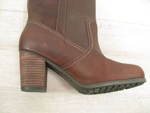 Timberland Tall Western Boot Women 8.5 Brown Leather Waterproof EU 39.5 *NEW - Picture 22 of 24