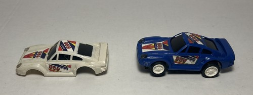 Vintage Turbo Chargers Slot Cars Blue Porsche 959 With 2nd Body 1/43 Scale - Picture 4 of 6