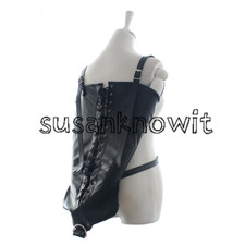 Faux Leather Restraint Body Harness Glove Sleeve Slaver Armbinder Jacket Couples