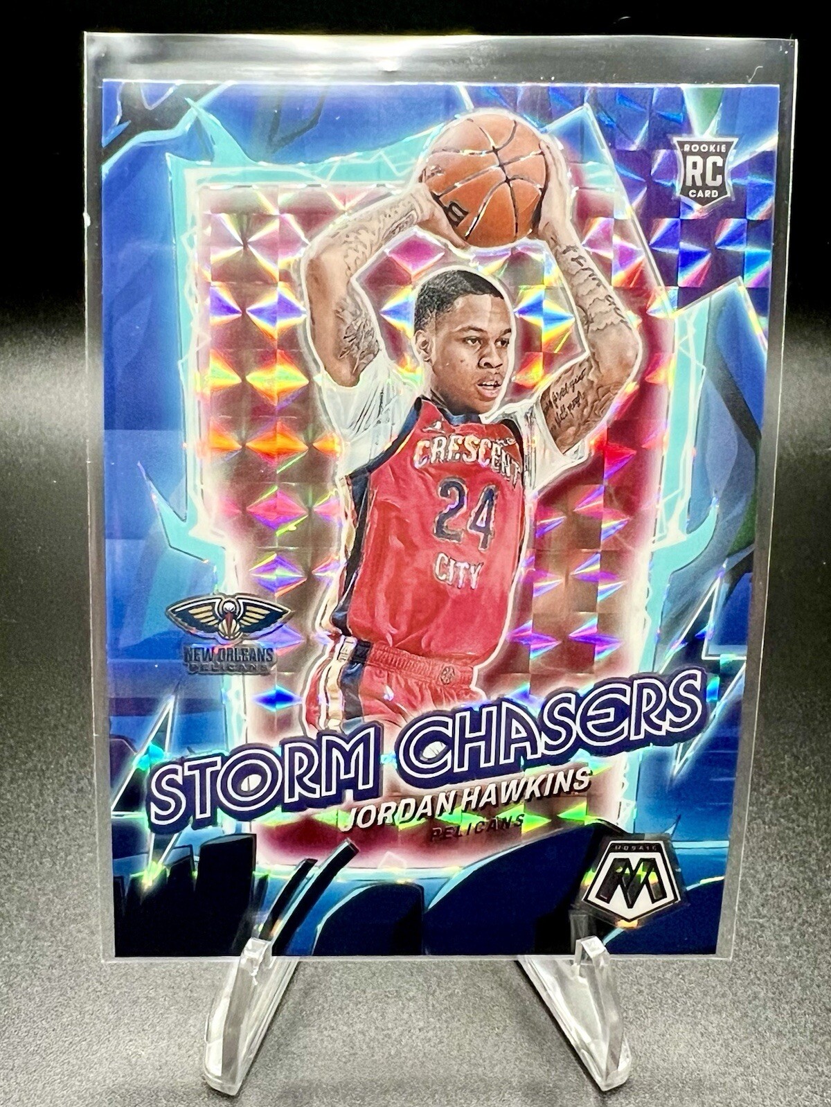 2023-24 Panini Mosaic Storm Chasers Jordan Hawkins #15 Rookie RC