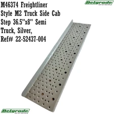 M46374 Freightliner Style M2 Truck Side Cab Step 36.5''x8'' Semi Truck, Silver