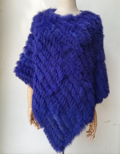 Moda Para mujeres Conejo Real Capa Tejida de Piel Capa Suéter Sin Mangas Invierno Talla - Imagen 12 de 50