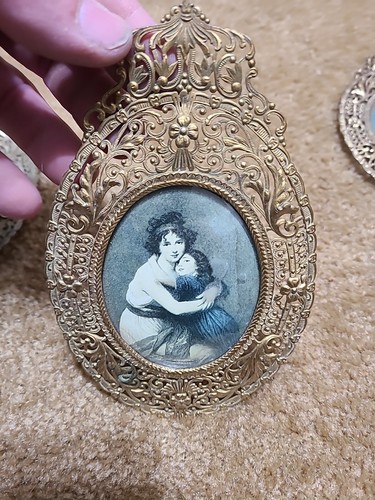 3 ANTIQUE MINIATURE PORTRAIT IN FRAME - Picture 4 of 7