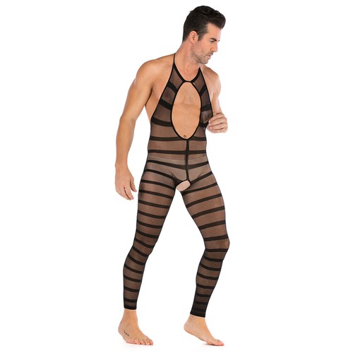 Hombres Lencería Malla Cuerpo Medias Pantimedias Body Ver a través de Ropa Interior Erótica - Imagen 134 de 162