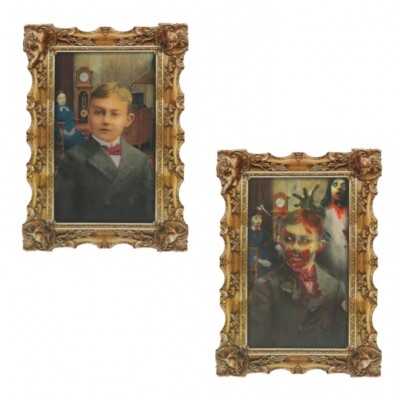 HALLOWEEN ''holographisch 3 D Gemälde'' ''Junge im Wohnzimmer ... Gruselkabinett