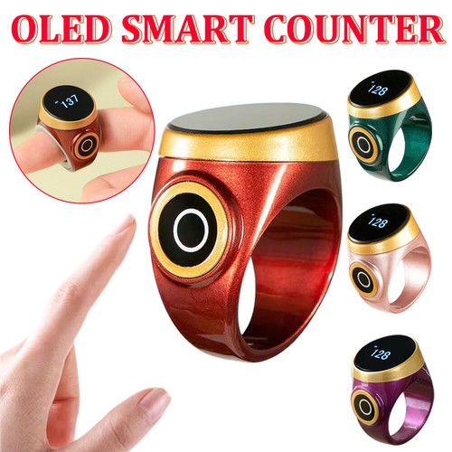 Smart Tasbih Tally Counter Ring for Muslims Zikr Digital Tasbeeh 5Prayer Time - Picture 2 of 24