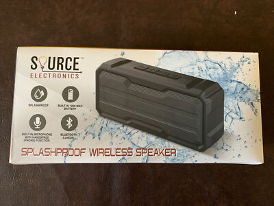 NEW Source Electronics Splashproof Wireless Speaker, Bluetooth, and Microphone