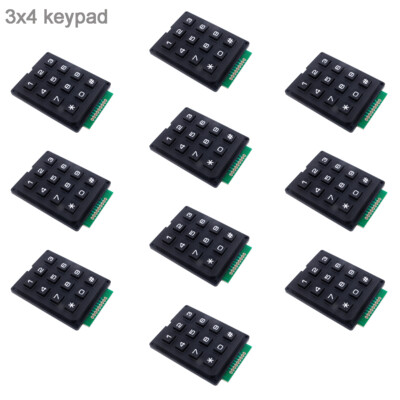 10pcs 12 Key 3x4 Keypad Module Matrix Membrane Array Switch Keyboard for Arduino