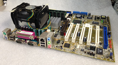 ASUS P4PE Rev: 1.03 DDR1 Motherboard W/ CPU , FAN & 2x 512 GB Memory