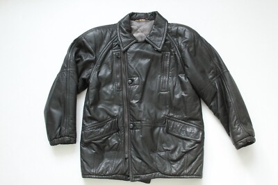 Italy vintage】90s Leather Double jacket