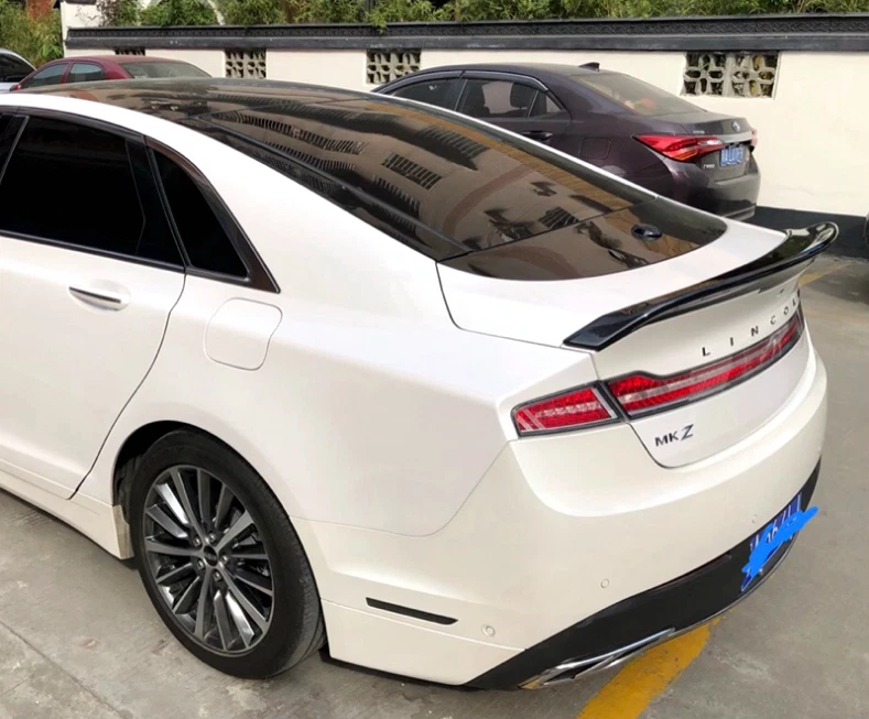 1x Preto ABS Traseiro Cauda Tronco Spoiler Asa Acabamento Labial Ajuste Para Lincoln MKZ 2015-2022 - Imagem 3 de 4