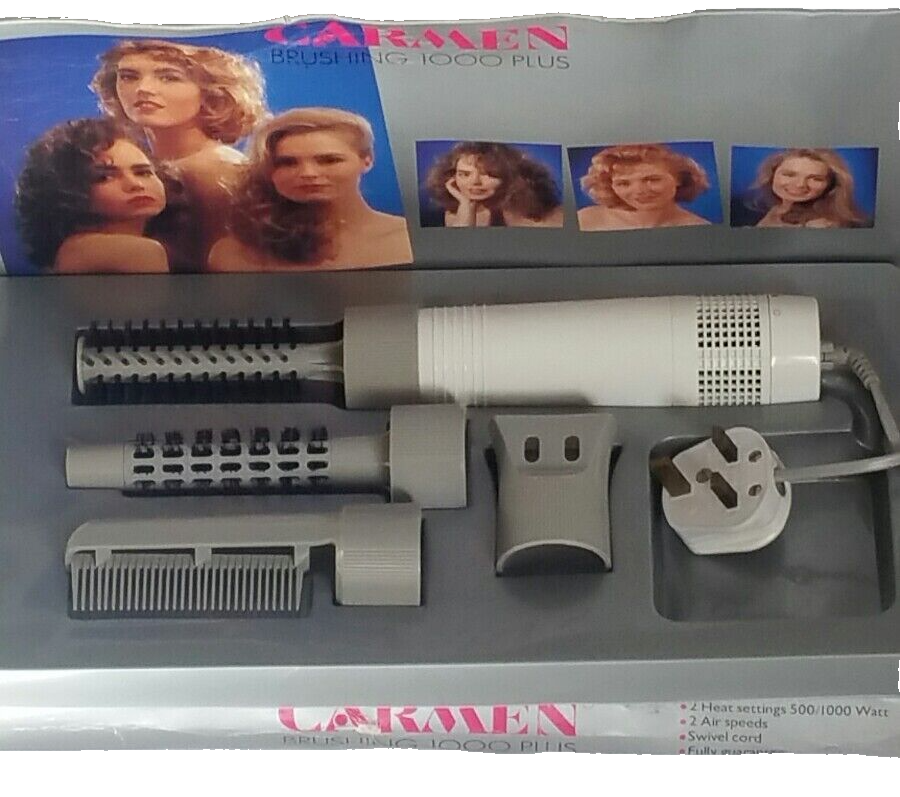 CARMEN HOT AIR STYLER 500W/1000W PLUS HEAT SETTINGS BRUSH 13mm