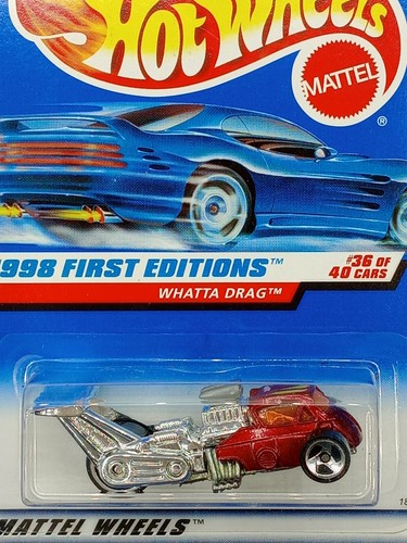 1998 Vintage Hot Wheels #673 First Editions 36/40 WHATTA DRAG Red w ...