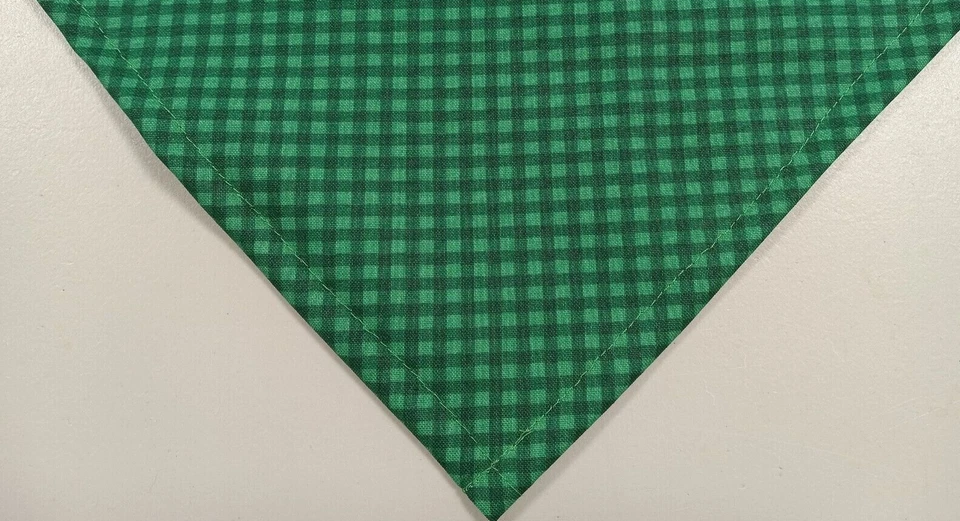 Dog Bandana, Green, St. Patrick's Day, Checked,  Irish, XS, S ,M, L - Image 3 of 3