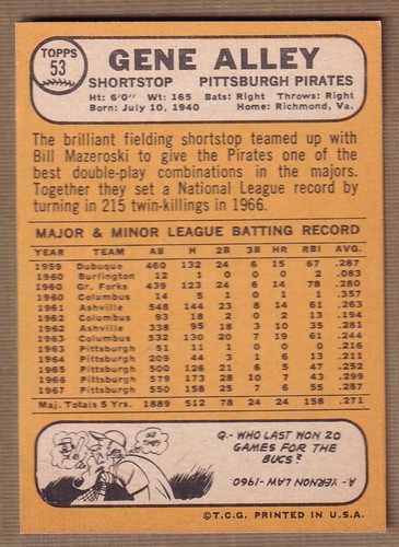 1968 Topps Baseball (1-109) * You Pick * Conditions Listed - Picture 110 of 216