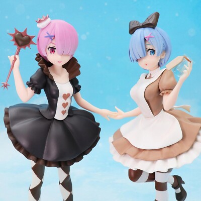 Re:Zero Rem Ram in Alice im Wunderland Outfit Figur Figur FuRyu 2 Stück