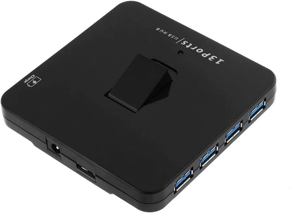 SEDNA - 13 Ports USB 3.2 Gen I (5Gbps) Hub with 1 x USB Charging Port (Black) - Image 3 of 3