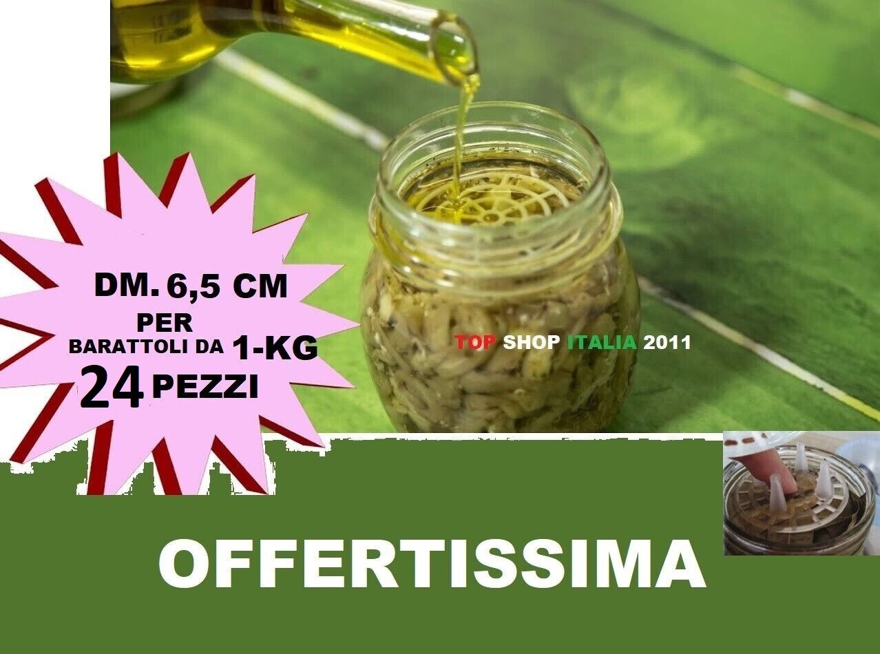24 PZ PRESSINO PRESSELLI DM CM 6,5 SALVAGUSTO X BARATTOLI KG. 1 SOTT'OLIO 9 2023