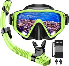 JEMULICE Set per Snorkeling Adulti Con Maschera E Boccaglio, Maschera Subacquea