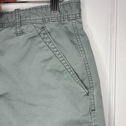 CPO Provisions Mens Shorts 34 Green Cotton Stretch Twill Cut Off Chino Casual - Photo 9/15