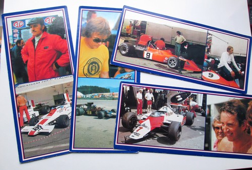 Retro Vintage Czech Soviet F1 Cards 4x Watson Hill Stuck Peterson Lotus March - Picture 2 of 7