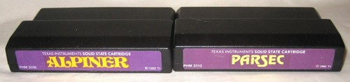 Texas Instruments TI-99/4A ALPINER & PARSEC Video Cartridges Lot of 2 ...