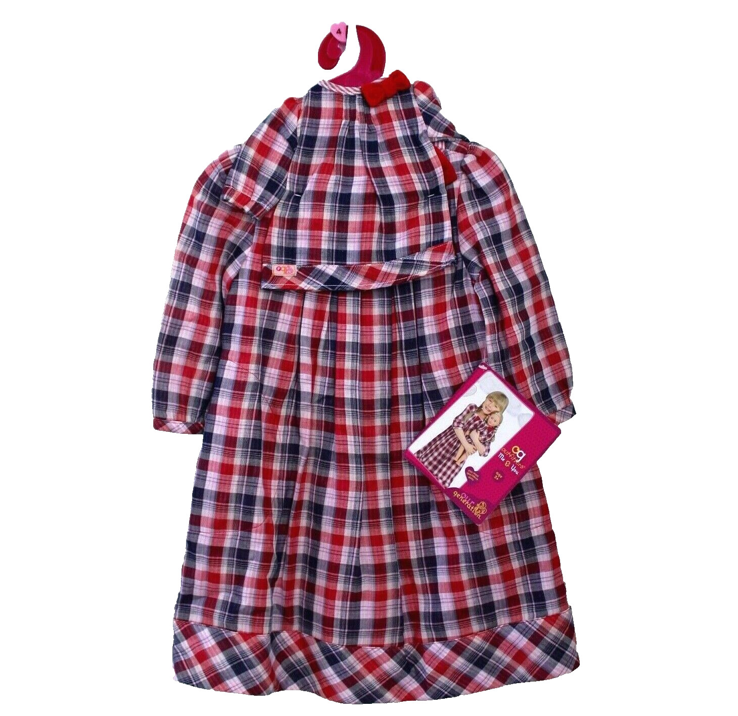 Our Generation Plaids Sleepwear Dress Matching Outfits Girls & Dolls Size 4 NWT