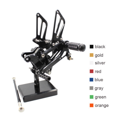 For CBR600 F4I F3 2001-2007 02 03 CNC Adjustable Footrest Rearset Footpegs Black