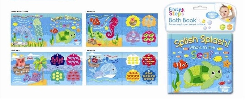 Baby Toddler Bath Book Educational Toy Sea Learning Bath time Fun