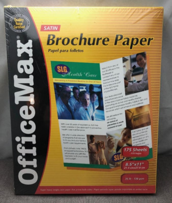 Office Max Heavy Weight Satin Brochure Paper - For Inkjet Print- 175 sheets