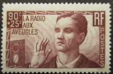 FRANCE-1938-La radio aux aveugles N°418 neuf ** luxe