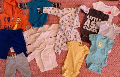 Disney Carter 's Lewis Gerber Baby Boy Clothes 15 pieces NB 0-3 months Infant U4