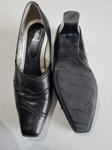 Scarpe slip on nere K By Clarks tacco dettaglio cucitura taglia 5 - Foto 5 di 8