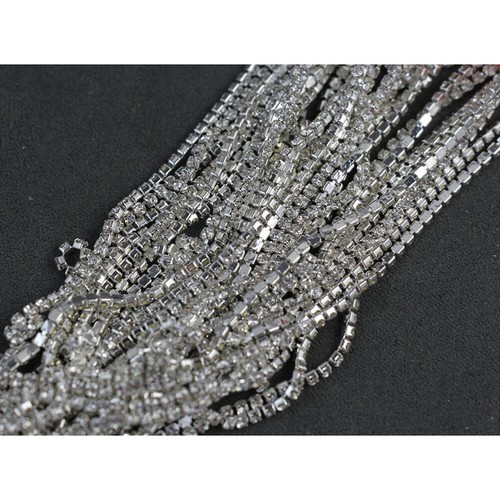 11 Yards Chain Delicate Rhinestones Silver Necklace for - Picture 7 of 7