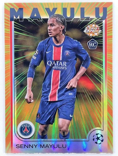 2024-25 Topps Chrome UEFA Senny Mayulu RC Rookie Radiating Case Hit SSP