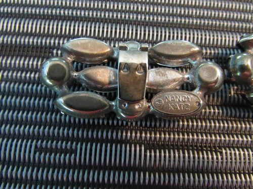 Vintage Nancy Katz Black & Clear Rhinestone Shoe Clips 1-3/4" Dress Clips France - Picture 6 of 7