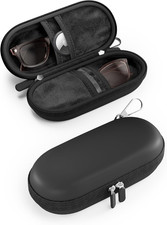 Hard Double Sunglasses Glasses Case for Men Women -Black EVA Shell Shockproof