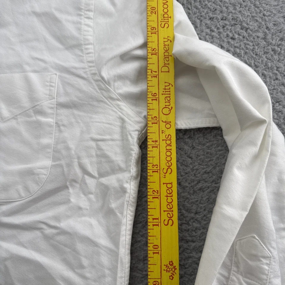 Camisa de vestir Gitman Bros for Tabor para hombre mediana L/S blanca algodón abotonada Foto 4 de 4