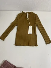 Rylee + Cru Long Sleeve Ribbed Tee Size 12-18 Baby Girl NWT