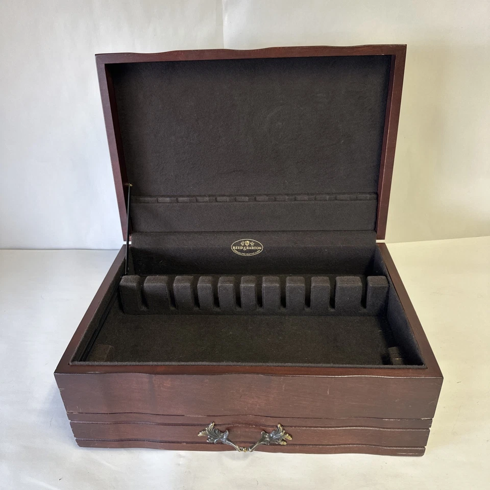 Reed & Barton Hagerty Silversmiths Silverware Flatware Chest + Drawer Eureka USA - Image 2 of 4
