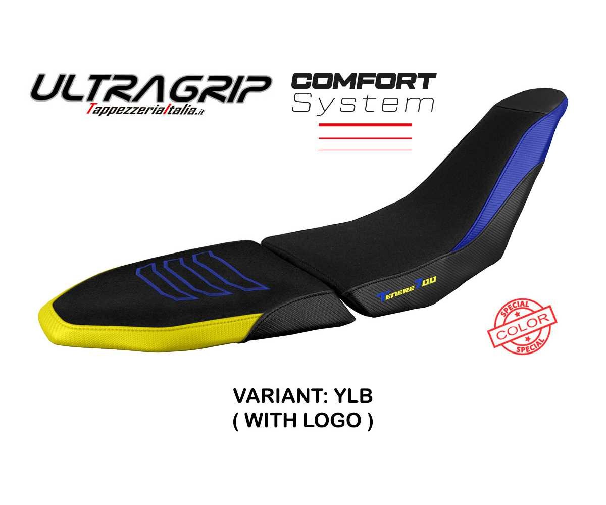 Seat cover Akita UGrip Comf Yell Blu+logo TPZ Yamaha Tenere 700 Raid 2022 2026