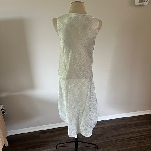 Vtg Y2K 2000s Oscar de la Renta Light Blue Floral Night Gown Pajama Sz M/L - Picture 6 of 8