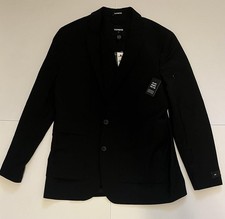 Express Men's Slim Fit Blazer Black Size 40R Retail 298
