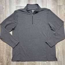 Orvis Sweater Mens XL Gray Quarter Zip Classic Collection Pullover Knit Casual