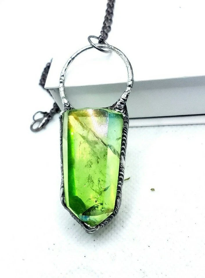 Ожерелье с кристаллами зеленой ауры - Изображение 2 из 4