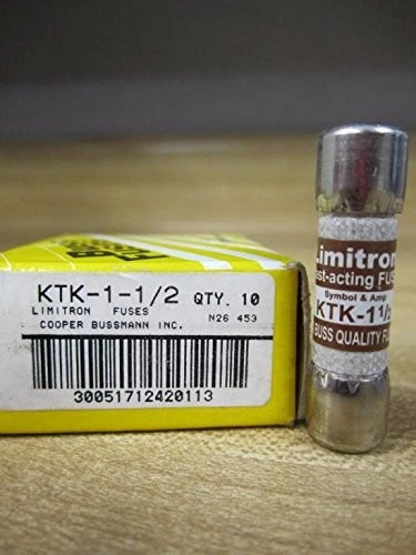 Bussmann KTK-1-1/2 Limitron 1-1/2 Amp Fuse (Pack of 10)